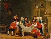 Pehr Hillestrom Convivial Scene in a Peasant's Cottage Sweden oil painting artist